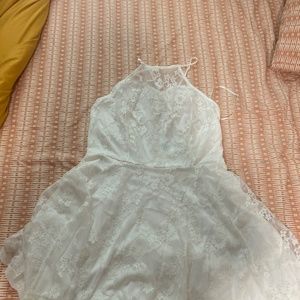 Cute A Line Hater White Short Homecoming Dress